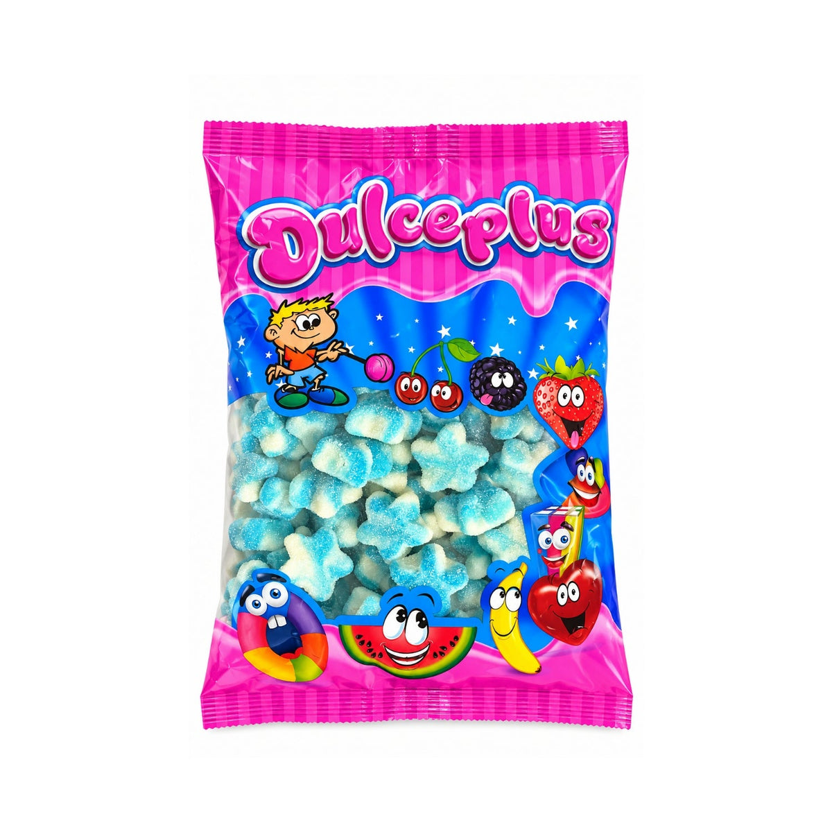 Dulceplus Estrellas Twister Azules Azucaradas Gominolas Halal 1 kg