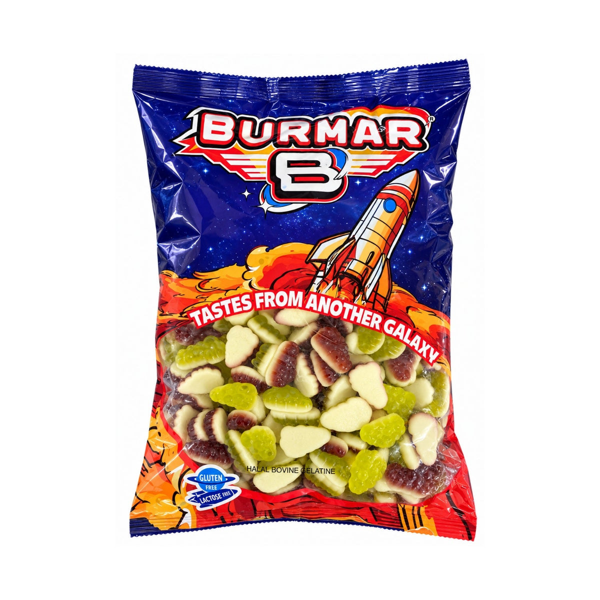 Żelki owocowe Burmar o smaku winogronowym Halal 2 kg