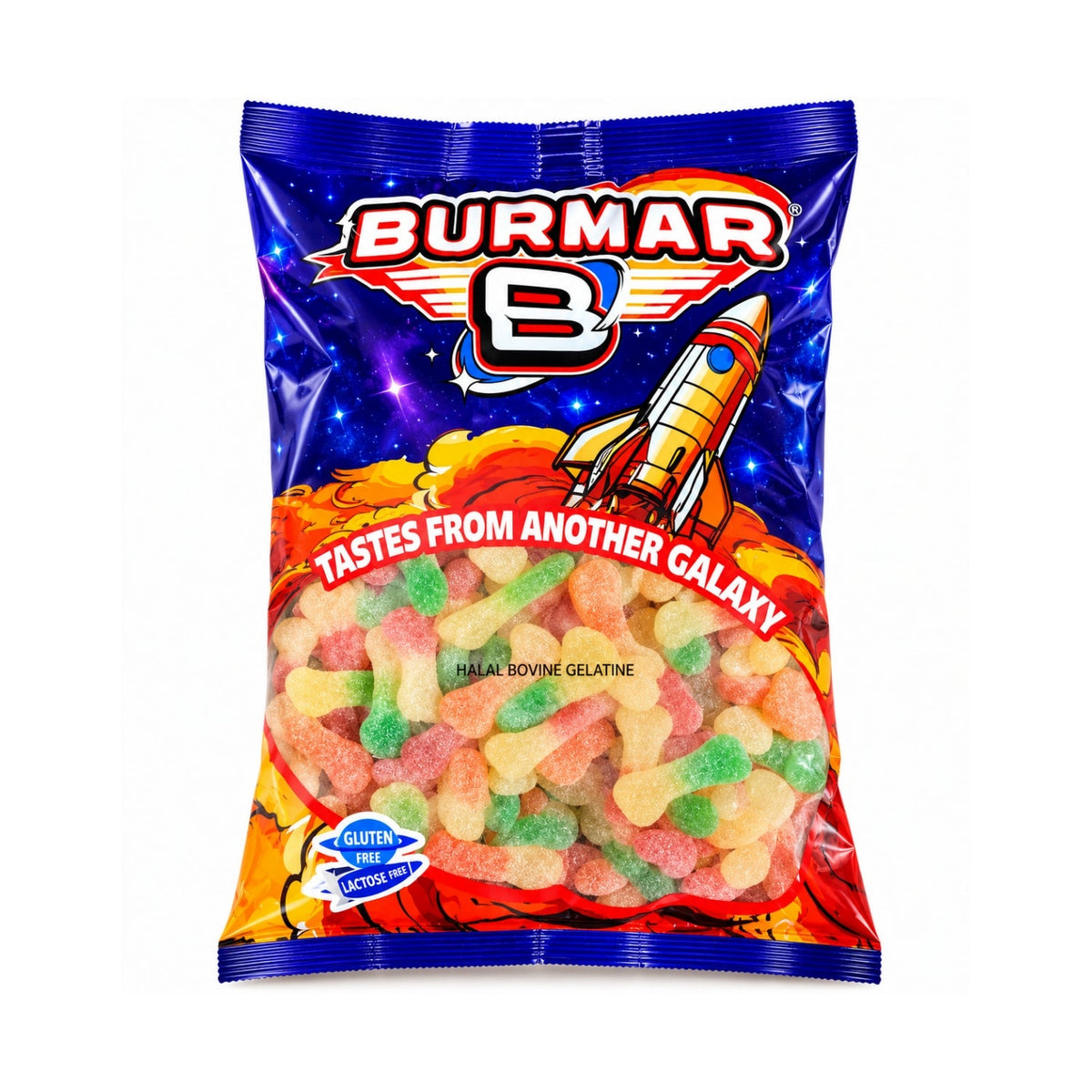 Gominolas Halal Huesitos de Azúcar de Colores Burmar 2 kg