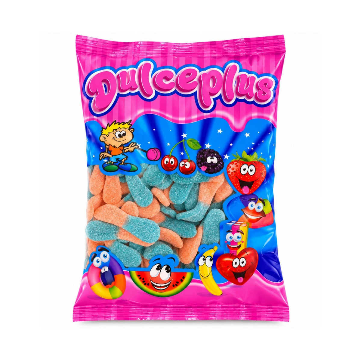 Caramelle gommose Dulceplus Tutti Frutti Zungen Halal 1,25 kg