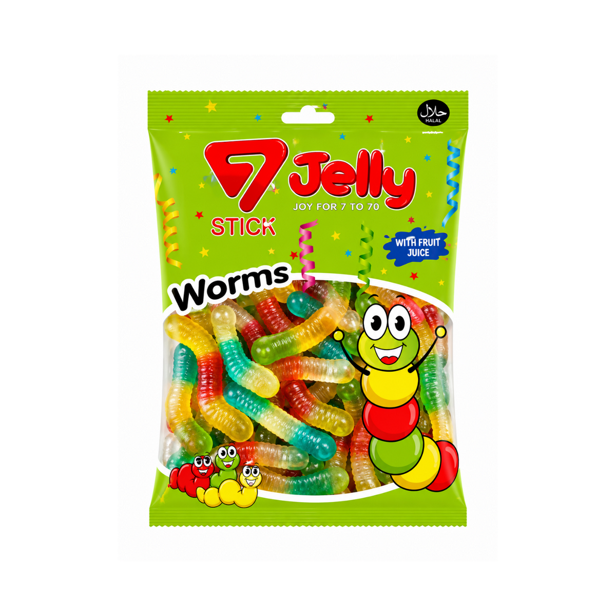 7Stick Jelly Worms Gominolas Halal 1 kg