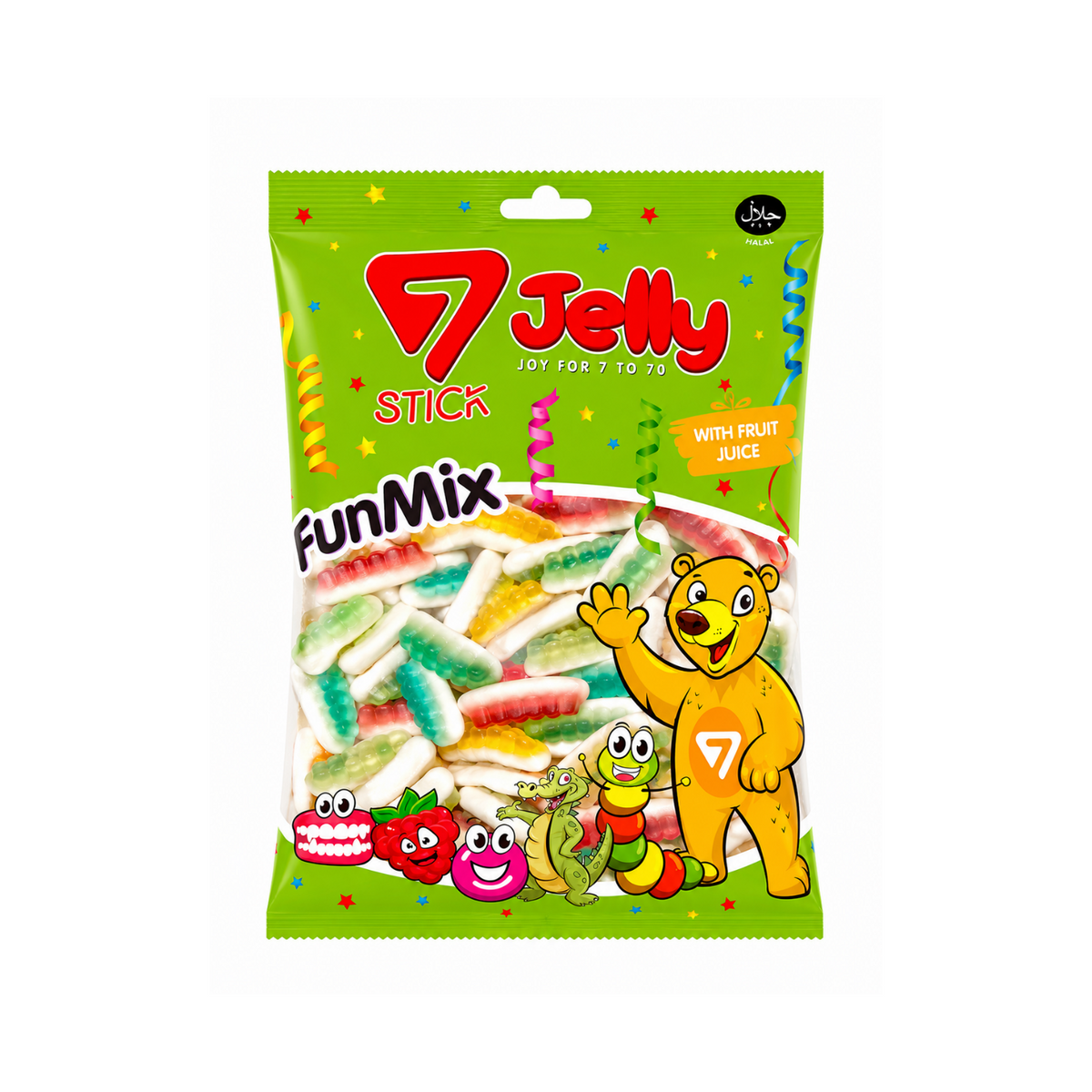 Gomitas de gusano 7Stick Jelly Halal 1 kg