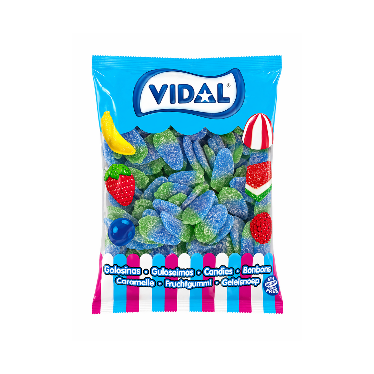 Gomitas de frambuesa azul Vidal 1 kg